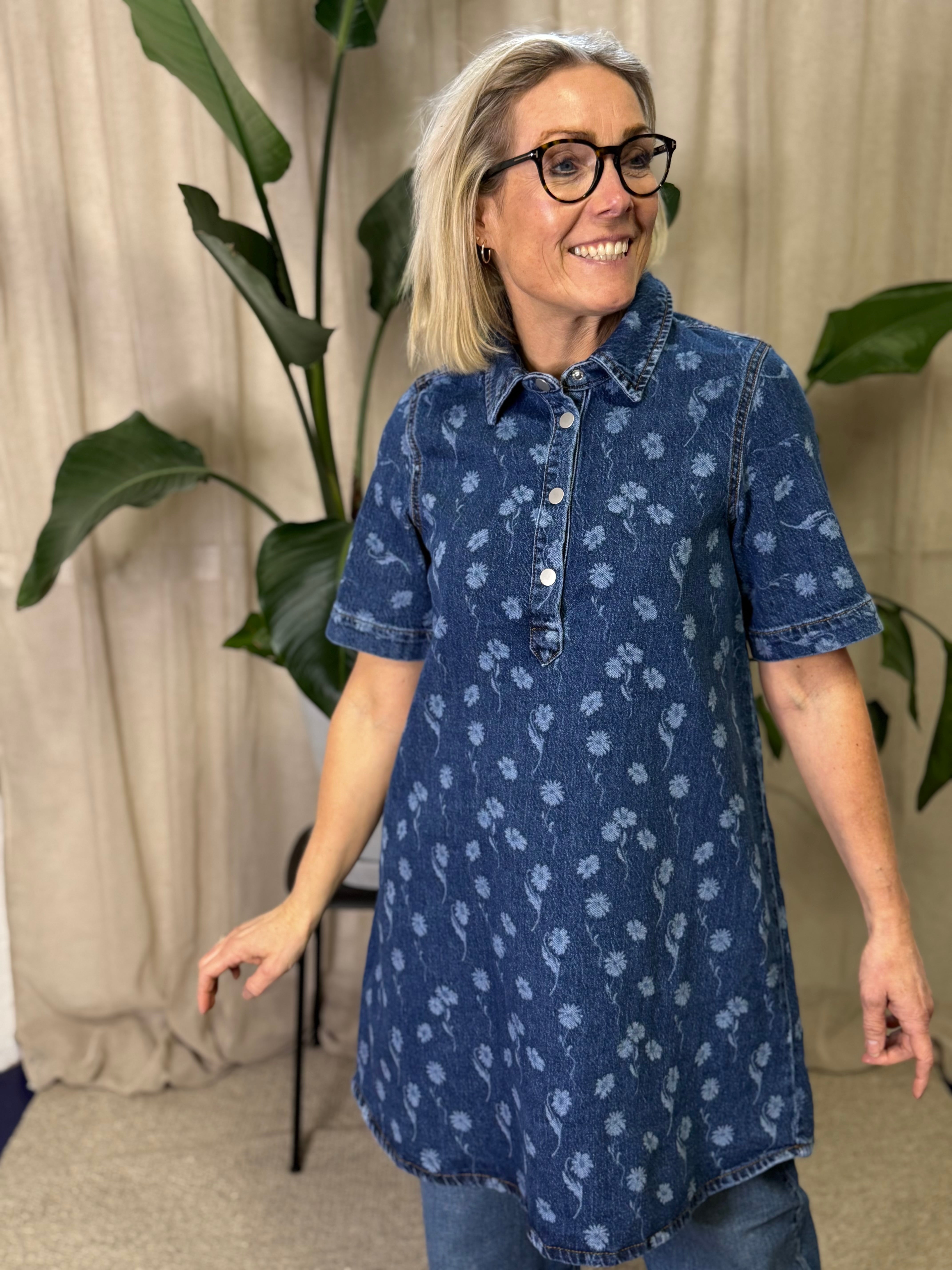 VMOCINA Midi Dress - Medium Blue Denim